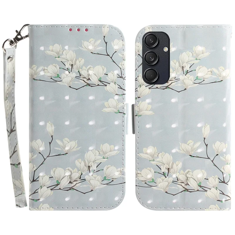 For Samsung Galaxy M55 5G / C55 5G / F55 5G Case Pattern Printing Wallet Leather Phone Cover - Magnolia