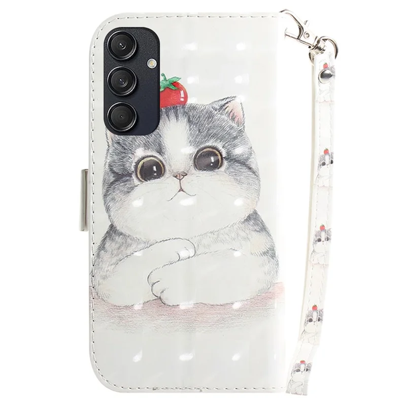 For Samsung Galaxy M55 5G / C55 5G / F55 5G Case Pattern Printing Wallet Leather Phone Cover - Cute Cat