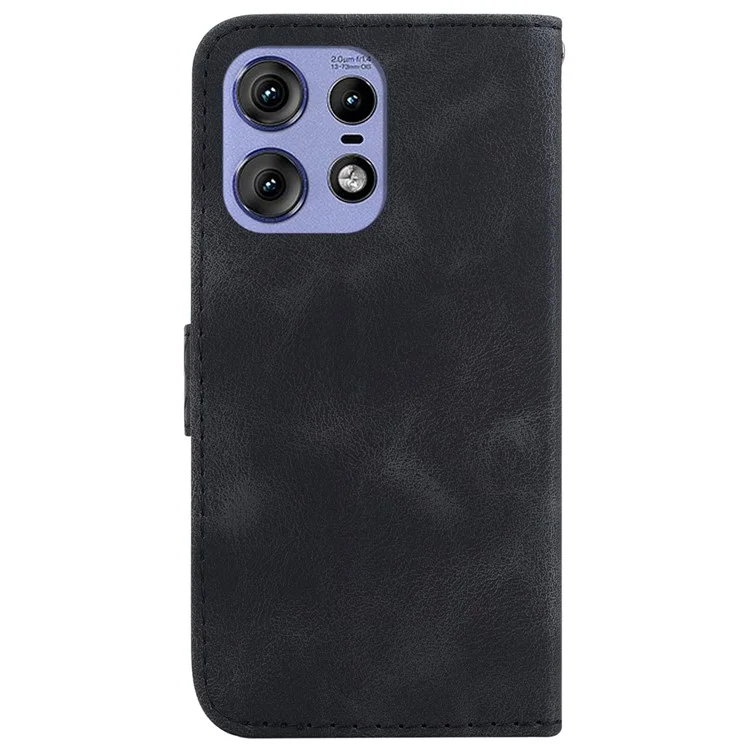 Para Motorola Edge 50 5G / Edge 50 Pro 5G Caja 7-Shape Imprinted Wallet Leather Phone Cover - Negro