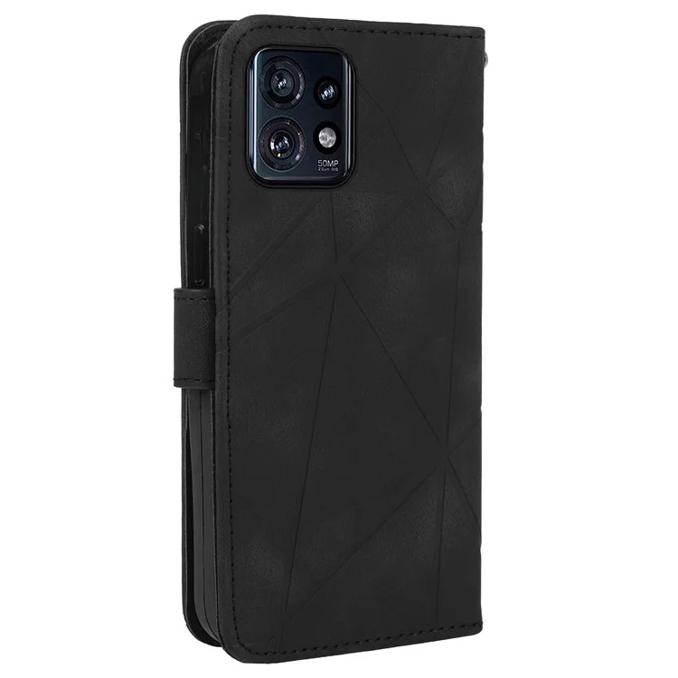 Per Motorola Edge+ (2023) / Edge 40 Pro 5G / Moto X40 5G Custodia Flip in Pelle Portafoglio Copertina per Telefono - Nero