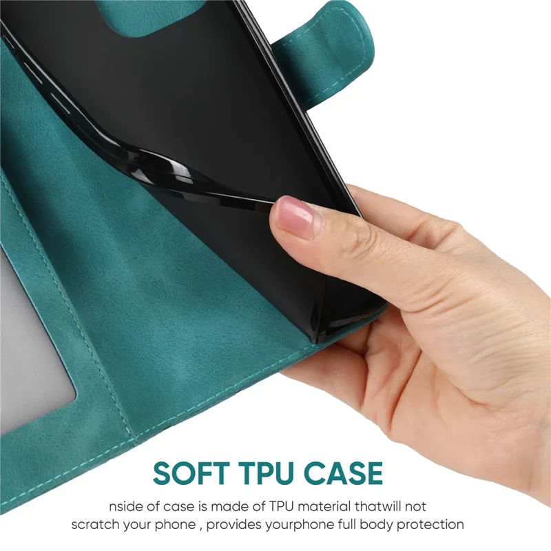 For Xiaomi Redmi 9C / 9C NFC / 10A Case Wallet Line Pattern Skin-Friendly Leather Cover - Green