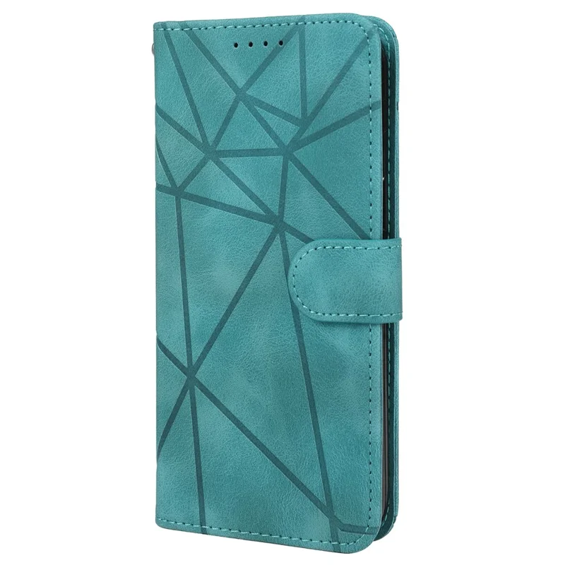 For Xiaomi Redmi 9C / 9C NFC / 10A Case Wallet Line Pattern Skin-Friendly Leather Cover - Green