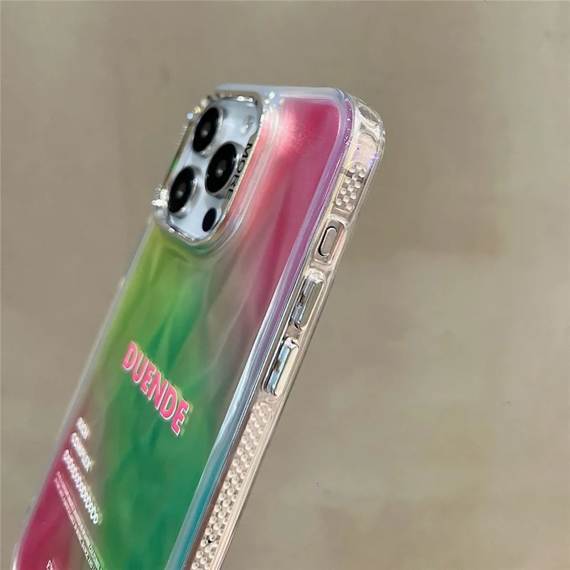 For iPhone 15 Pro Case Gradient Color Wrinkled Water Ripple PC+TPU Phone Cover - Red
