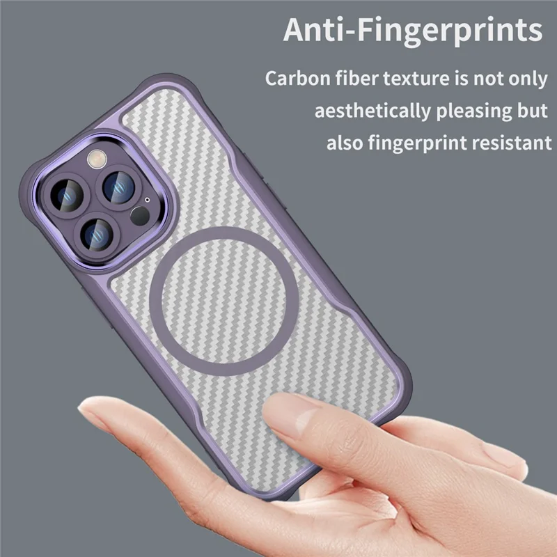 For iPhone 14 Pro Case Compatible with MagSafe TPU+PC Phone Cases   - Purple
