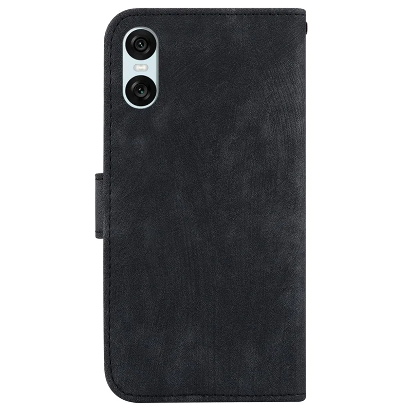 For Sony Xperia 5 VI Case Cute Tiger Pattern Wallet Leather Phone Cover - Black