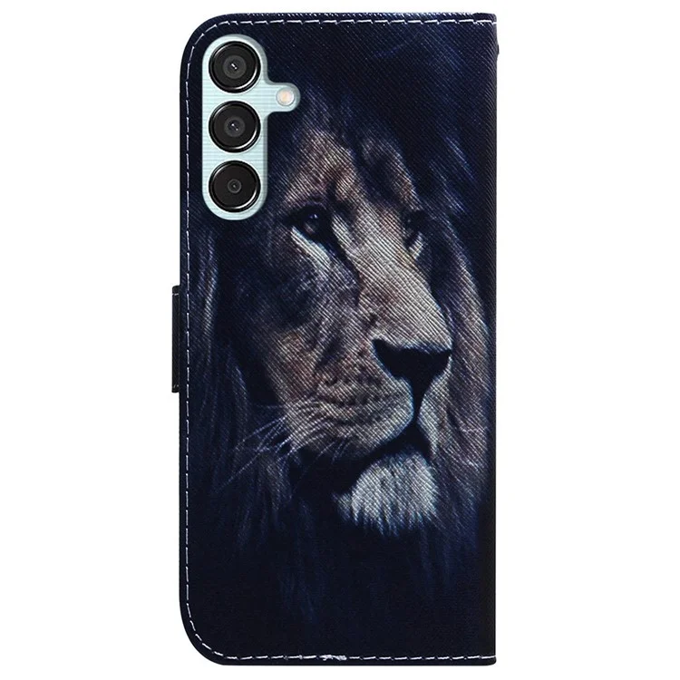 Per Samsung Galaxy M15 5G / F15 5G Custodia Stampa Pattern Custodia in Pelle - Leone