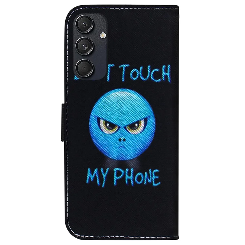 For Samsung Galaxy M55 5G / C55 5G / F55 5G Case PU Leather Pattern Print Wallet Phone Cover - Don't Touch My Phone
