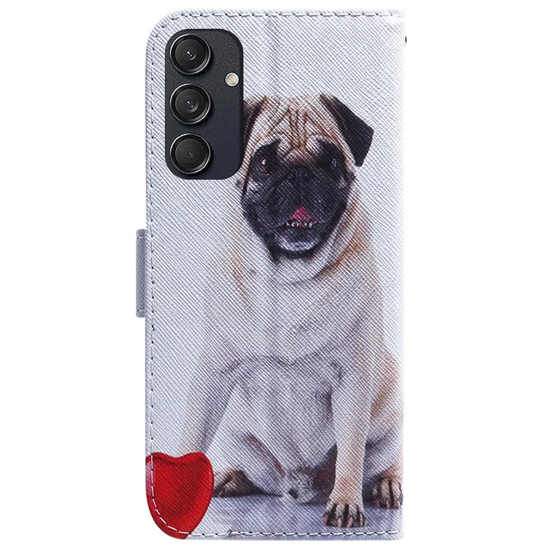 For Samsung Galaxy M55 5G / C55 5G / F55 5G Case PU Leather Pattern Print Wallet Phone Cover - Dog