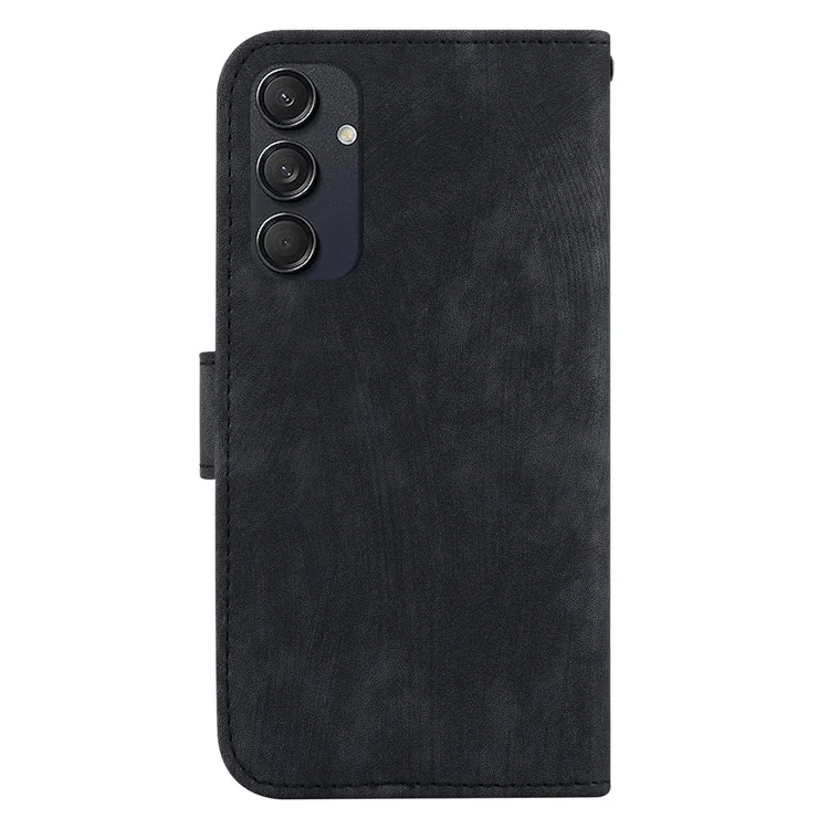 Para Samsung Galaxy M55 5G / C55 5G / F55 5G Funda Billetera Tiger Impreso Funda de Piel Telefónica - Negro