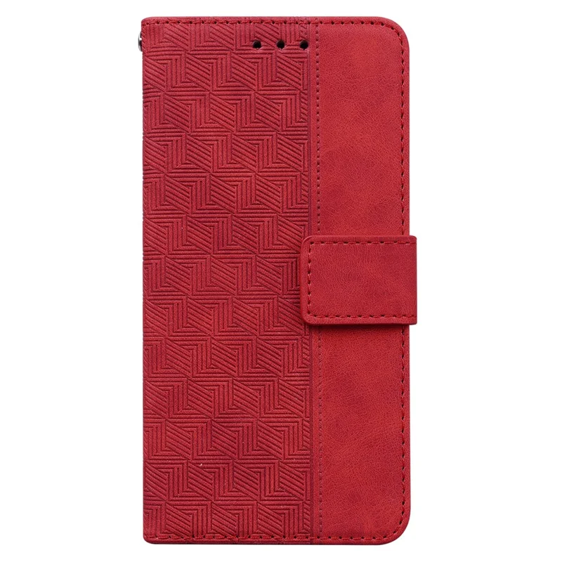 Per Samsung Galaxy Xcover7 Custodia Portafoglio Supporto Custodia in Pelle Geometrica - Rosso