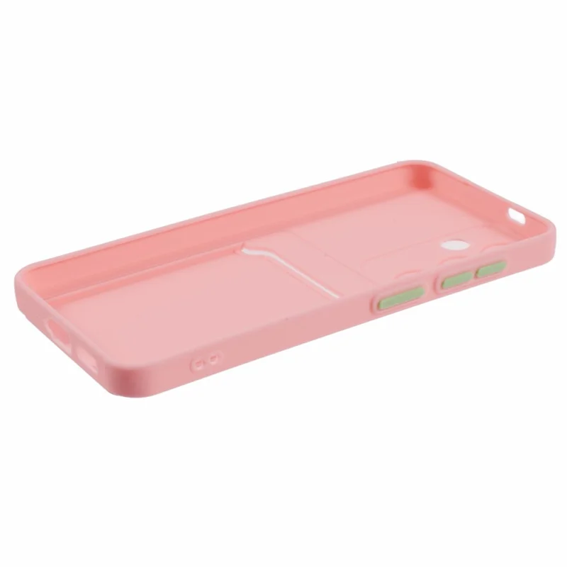 For Samsung Galaxy A05s 4G Case Card Holder Mobile Phone TPU Back Cover - Pink