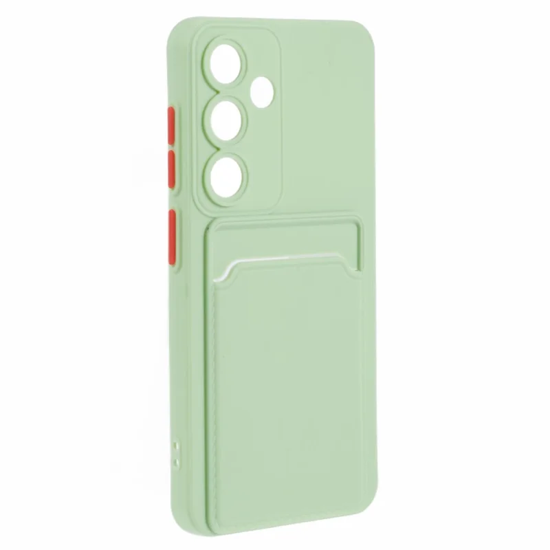 For Samsung Galaxy A35 5G TPU Case Card Slot Protective Phone Cover - Matcha Green