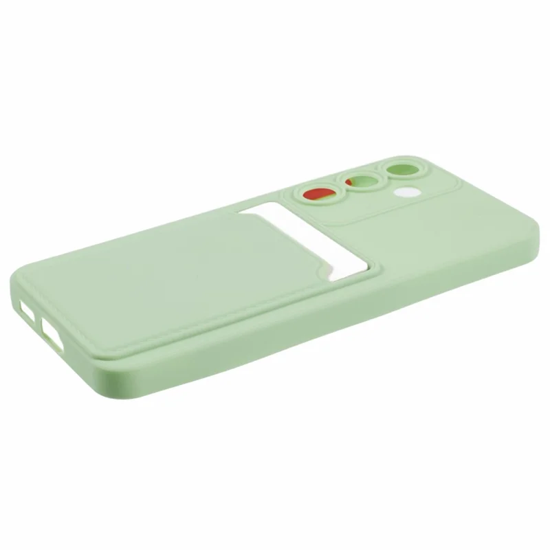 For Samsung Galaxy A35 5G TPU Case Card Slot Protective Phone Cover - Matcha Green
