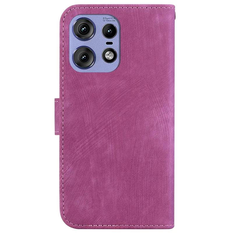 For Motorola Edge 50 5G / Edge 50 Pro 5G Case Leather Wallet Phone Cover Cute Tiger Pattern - Rose