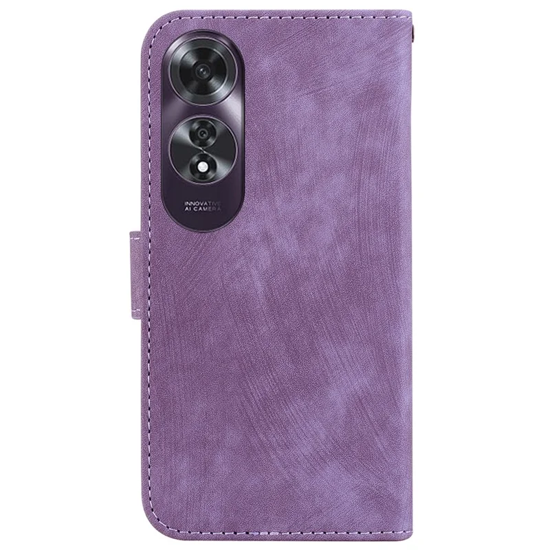 For Oppo A60 4G Case Wallet PU Leather Flip Phone Cover Cute Tiger Pattern - Purple