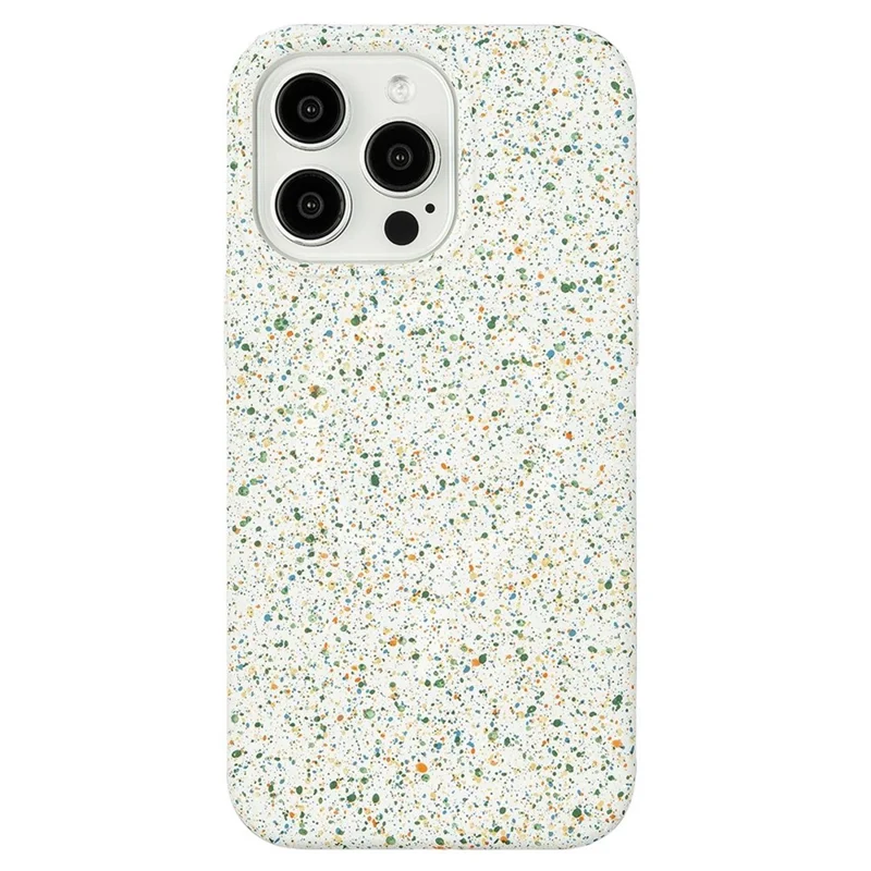 For iPhone 14 Pro Max Case Compatible with MagSafe Colorful Spots Matte Hard PC Phone Cover - White