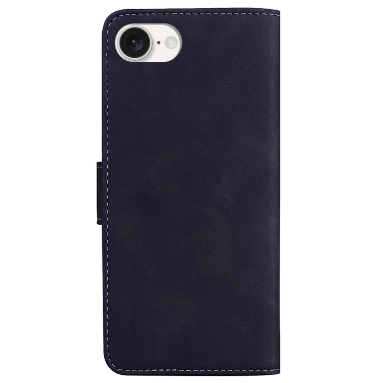 For iPhone 16e Case Butterfly Pattern Wallet Stand Leather Phone Cover - Black