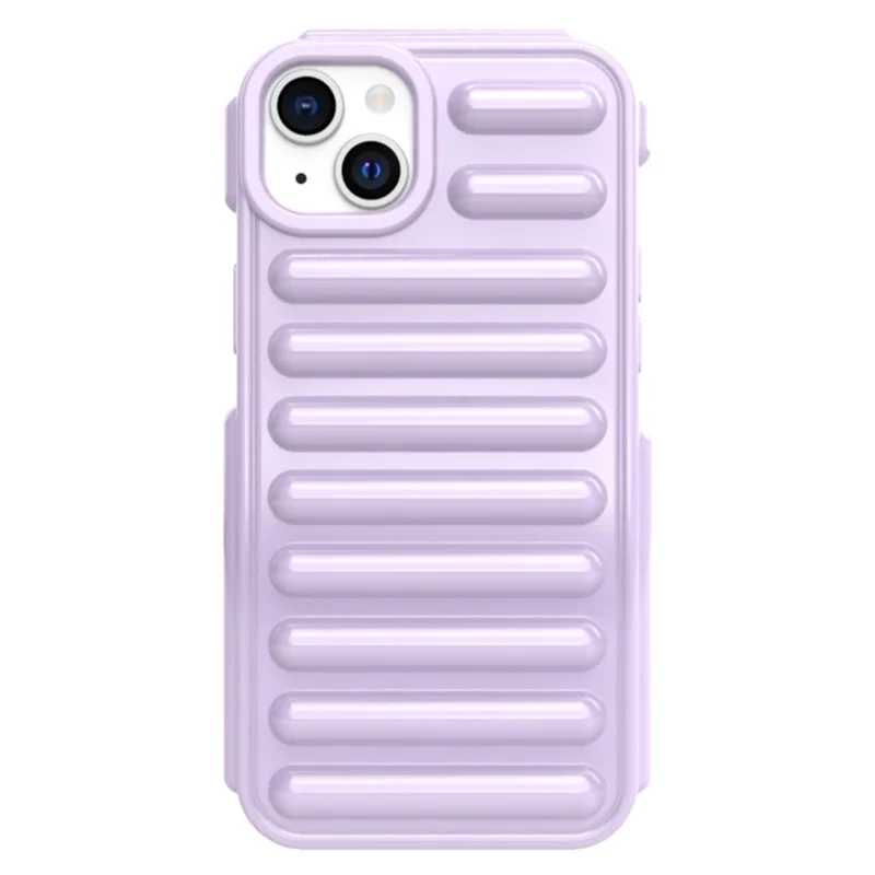 Capsule Series für iPhone 15 Hülle Geripptes TPU Stoßabsorption Handyhülle - Lila