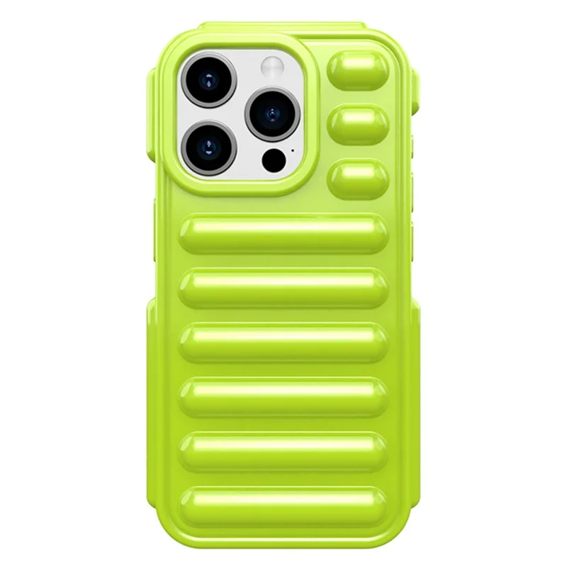 Capsule Series for iPhone 15 Pro Max Case Shockproof Ribbed TPU Phone Cover - Green