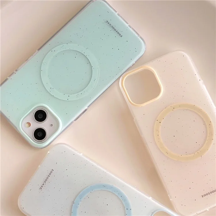 For iPhone 13 Case Compatible with MagSafe Splash-Ink IMD TPU Phone Cover - Green
