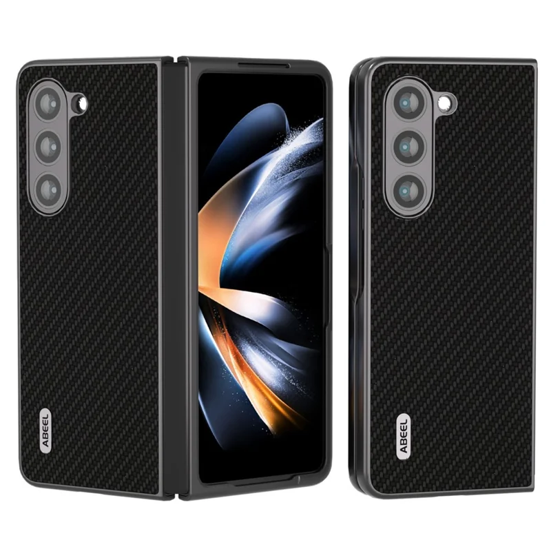 ABEEL Para Samsung Galaxy Z Fold6 5G Capa de Telefone Textura de Fibra de Carbono Capa Protetora - Preto
