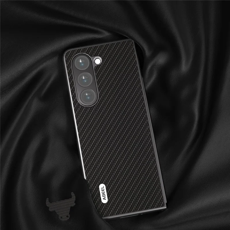ABEEL Para Samsung Galaxy Z Fold6 5G Capa de Telefone Textura de Fibra de Carbono Capa Protetora - Preto