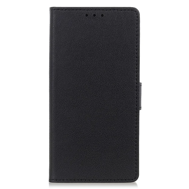 For iPhone 16 Case PU Leather Wallet Card Slots Folio Flip Phone Cover - Black