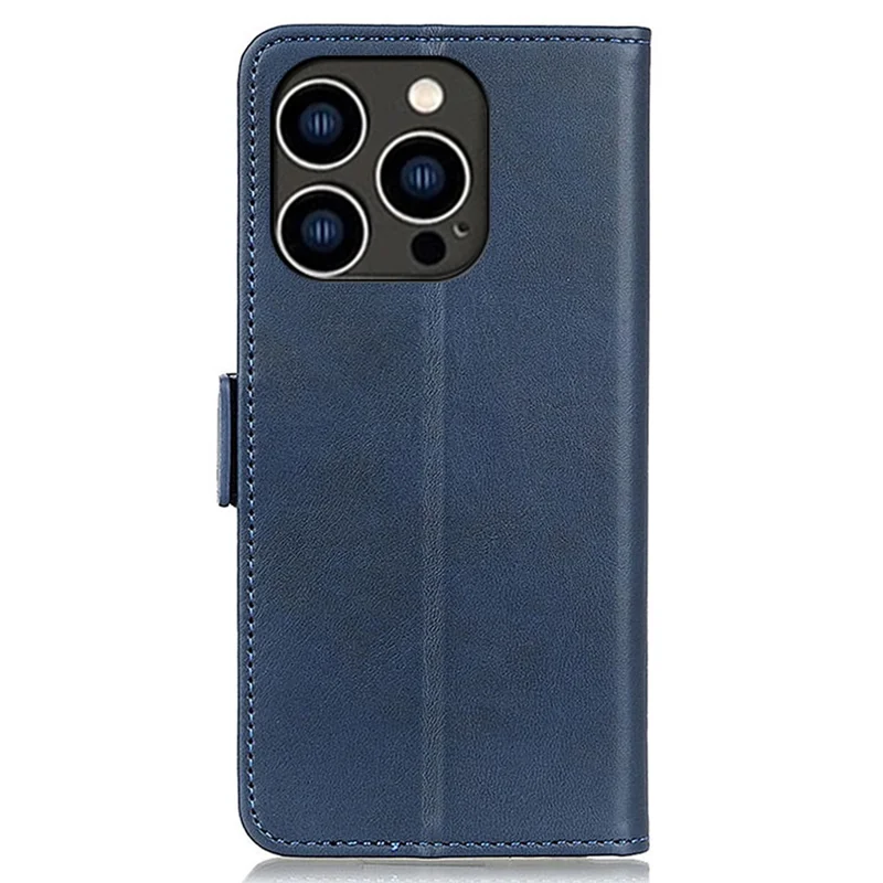 Per iPhone 16 Pro Case Magnetic Clasp Leather Wallet Flip Phone Cover - Blue