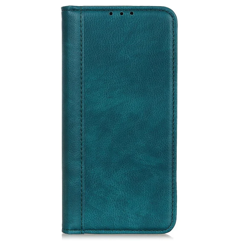 For iPhone 16 Pro Max Case Split Leather Magnetic Auto Closing Wallet Phone Cover - Green