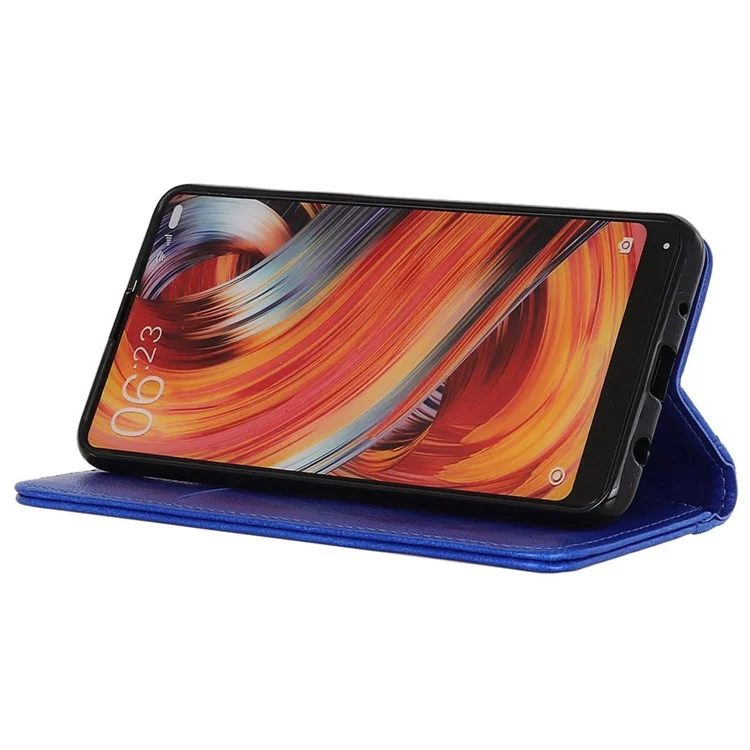 For iPhone 16 Wallet Cases Split Leather Flip Phone Cover Mobile Accessories Wholesale - Blue