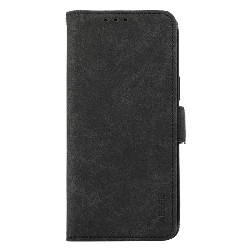 ABEEL til iPhone 16 Pro Case PU-læder Folio stående syn RFID-blokerende telefondæksel - Sort