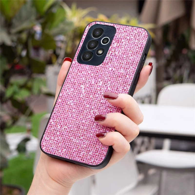 Para Samsung Galaxy A23 5G (Versión Global) / A23 4G Funda TPU Lentejuelas Funda Móvil - Rosa