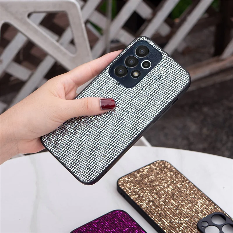 For Samsung Galaxy A23 5G (Global Version) / A23 4G TPU Case Sequins Mobile Phone Cover - Silver