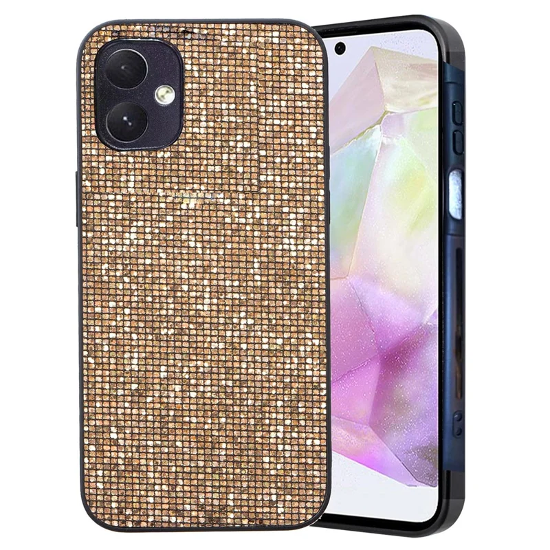 For Samsung Galaxy A05 4G TPU Case Glitter Sequins Protective Phone Cover - Gold