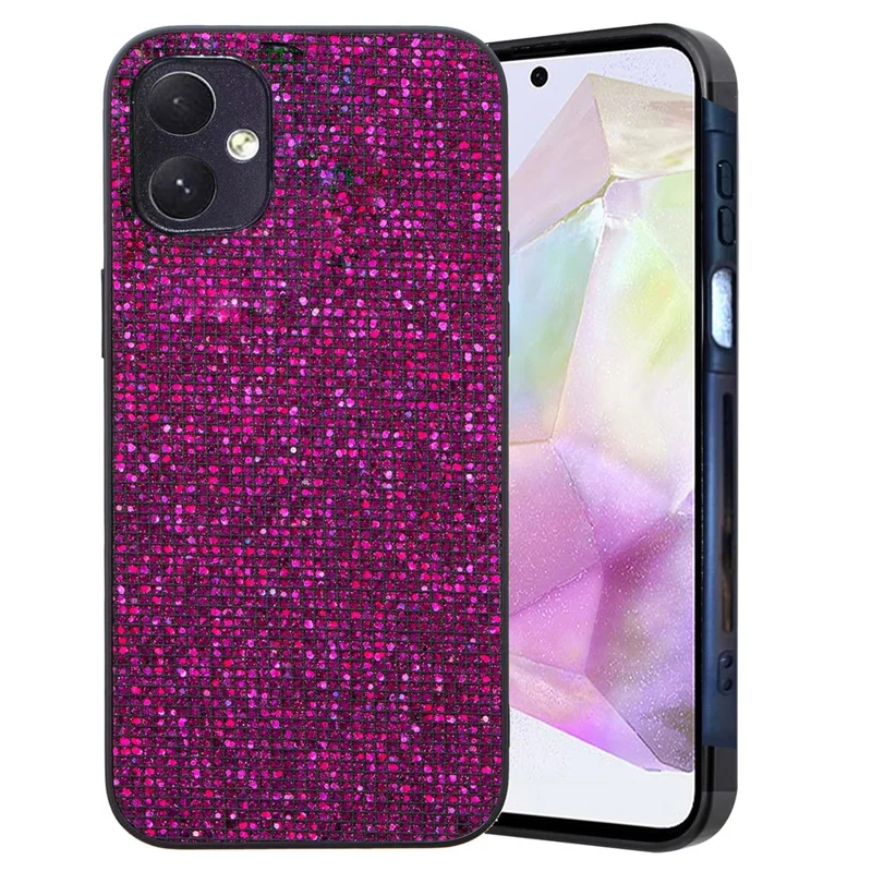 For Samsung Galaxy A05 4G TPU Case Glitter Sequins Protective Phone Cover - Purple