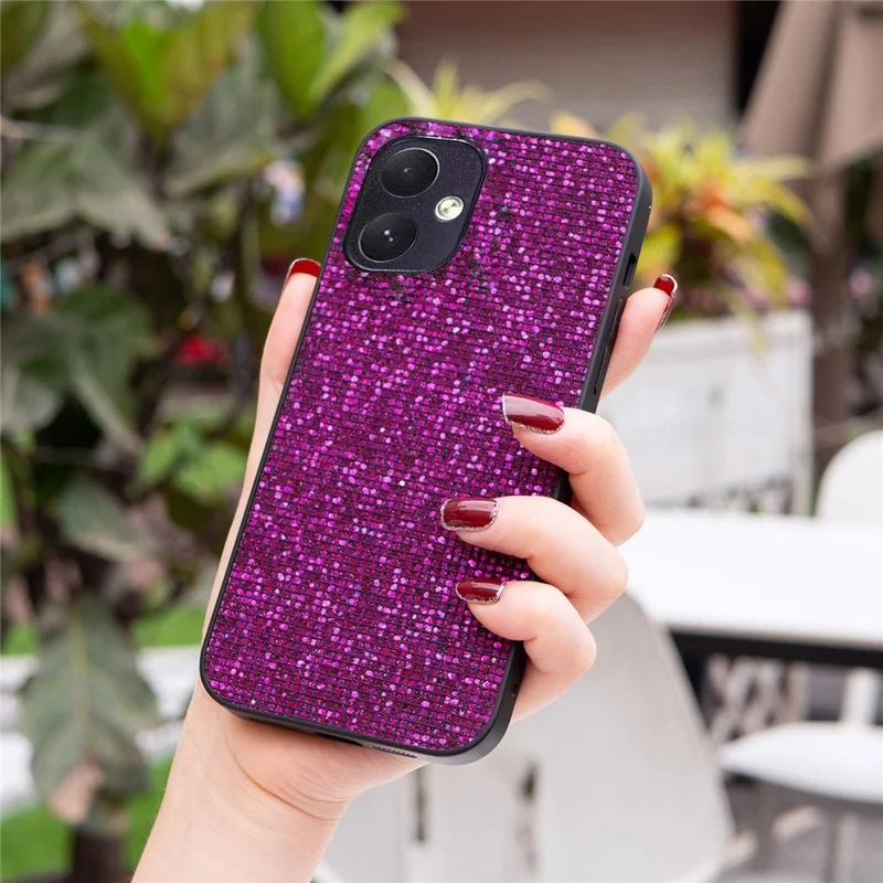 For Samsung Galaxy A05 4G TPU Case Glitter Sequins Protective Phone Cover - Purple
