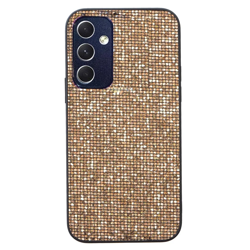 For Samsung Galaxy A14 5G Case Full Sequins Decor Shockproof TPU Phone Cover - Gold