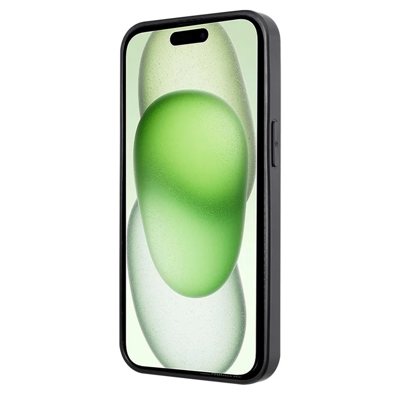 For iPhone 15 Plus Slim Case TPU Phone Cover with Sequins Decoration - Silver