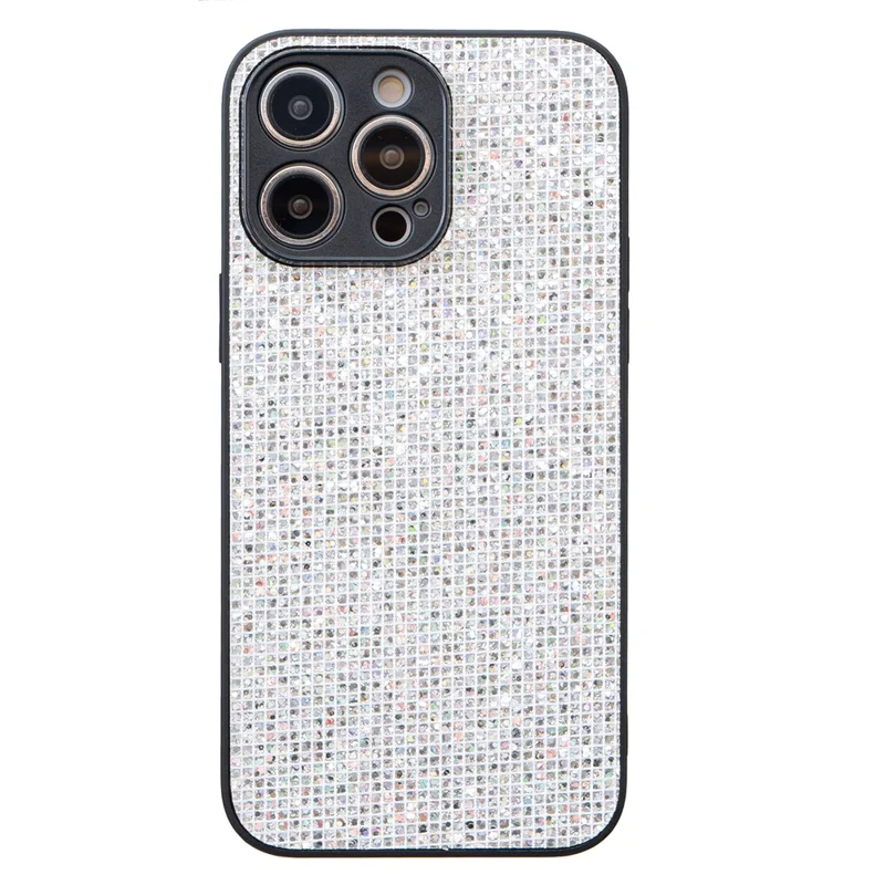 Funda para iPhone 15 Pro Caso Lentejuelas Brillantes Flexible TPU Funda Telefónica Al Por Mayor - Blanco