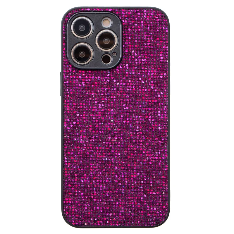 Funda para iPhone 15 Pro Lentejuelas Brillantes Flexible TPU Funda Teléfono al por Mayor - Morado