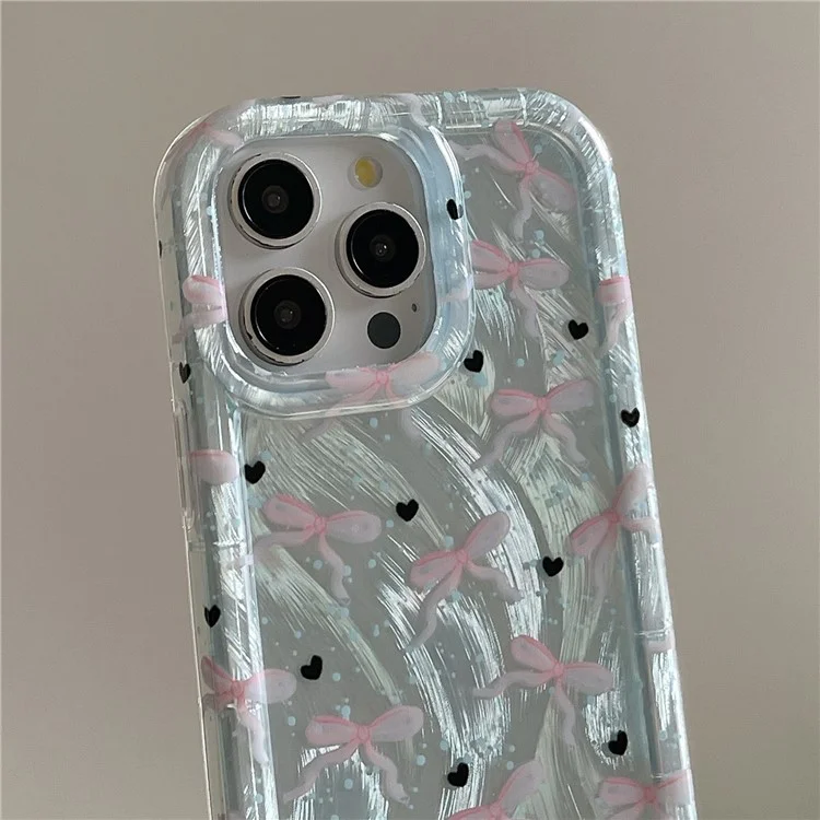 Coque TPU pour iPhone 13 Pro, Motif d'impression IMD, Housse de protection - Nœud vert