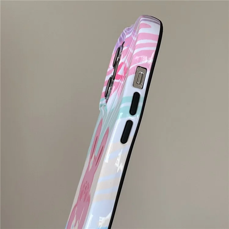 Per iPhone 15 Pro Graffiti Animal Water Transfer Printing Detachable 2-in-1 Wavy Edge TPU Phone Case - Stile 3