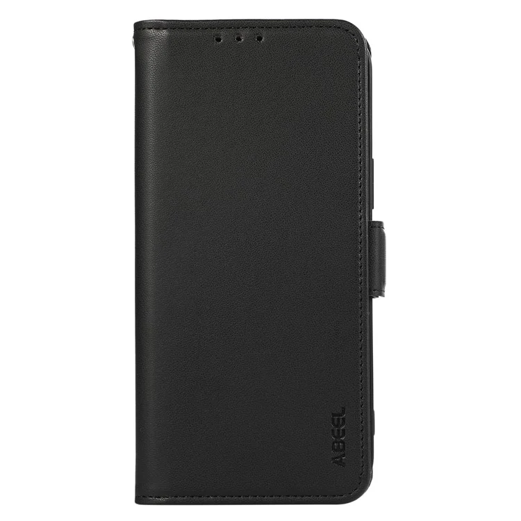 ABEEL For iPhone 16 Stand Case RFID Blocking Leather Wallet Phone Cover - Black