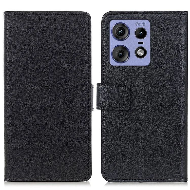 Per Motorola Edge 50 Pro 5G Custodia Anti-Shock Guscio Protettivo per Telefono Stand per Visione Portafoglio in Pelle Custodia per Telefono - Nero