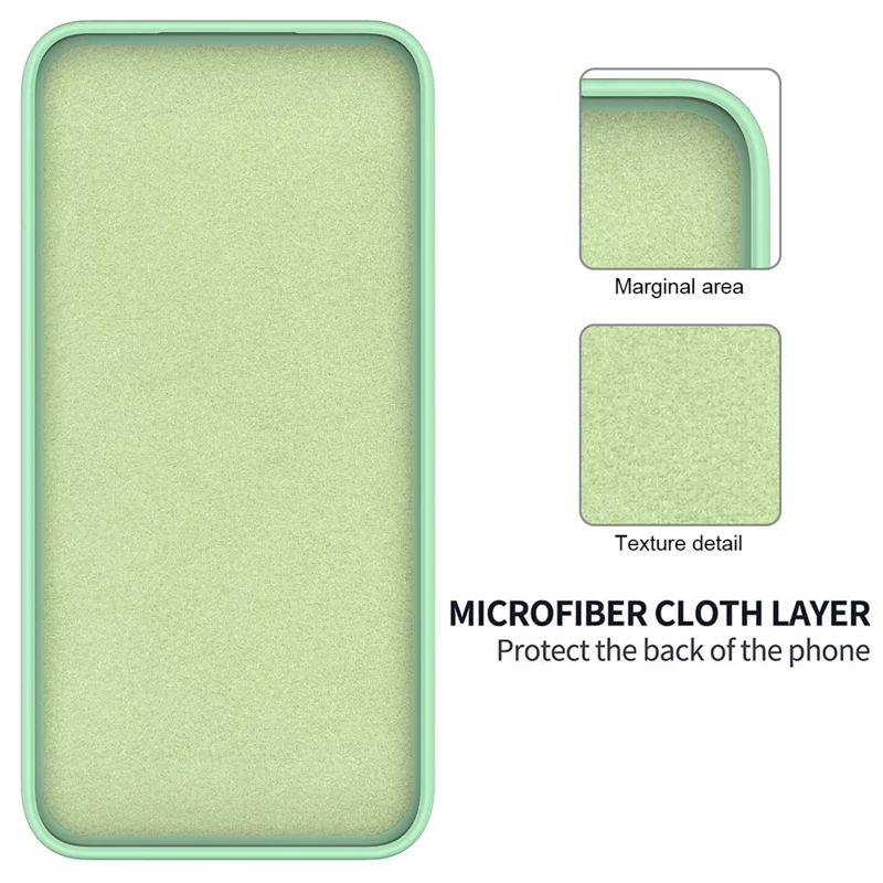 Pour vivo Y18 4G / Y18e 4G Étui en silicone liquide Housse de protection de téléphone avec sangle - Vert