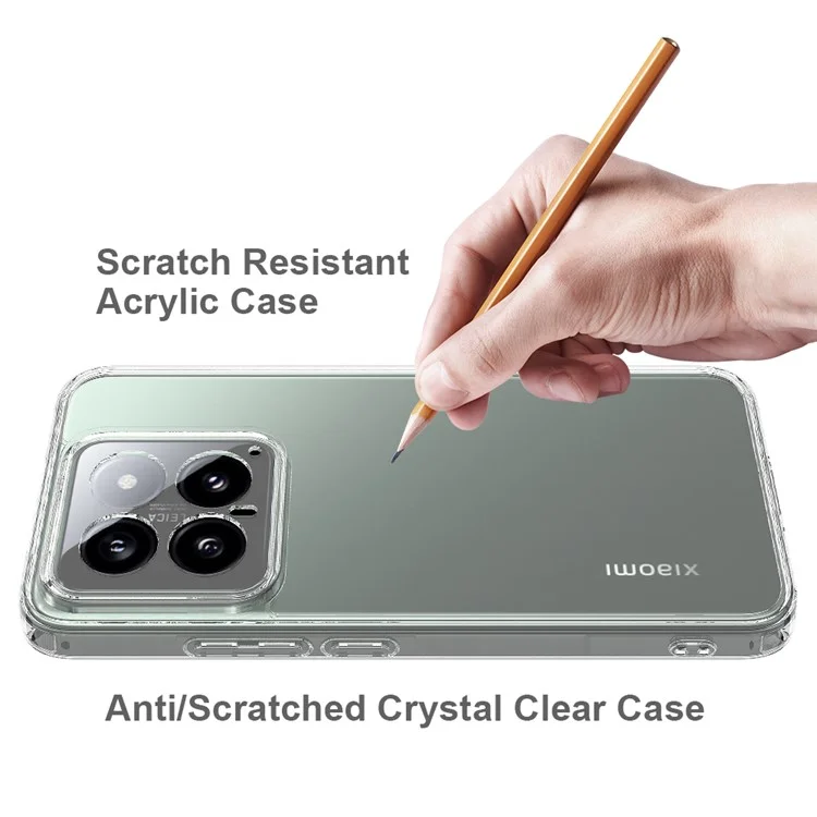 Pour Xiaomi 14 Case TPU+Acrylique Anti-Rayure Transaprent Protective Phone Cover