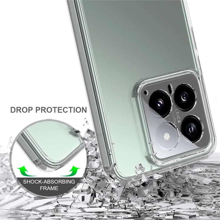 Pour Xiaomi 14 Case TPU+Acrylique Anti-Rayure Transaprent Protective Phone Cover
