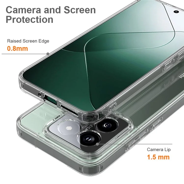 Pour Xiaomi 14 Case TPU+Acrylique Anti-Rayure Transaprent Protective Phone Cover