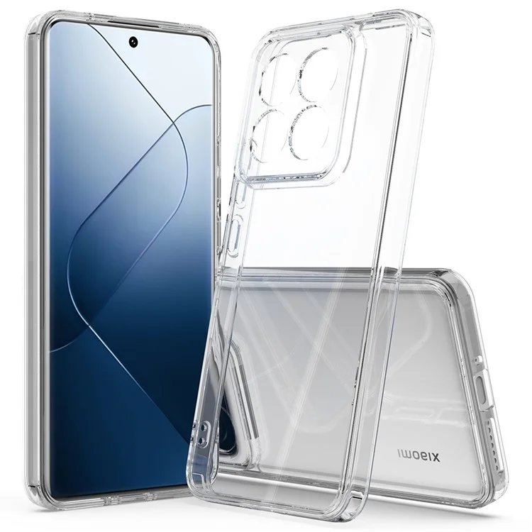 Para Xiaomi 14 Pro Case TPU+Acrílico Anti-Risco Capa de Telefone Celular Transparente