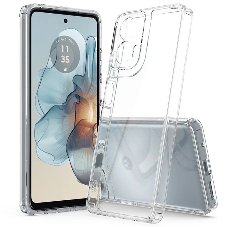 For Motorola Moto G24 Power Clear Case Anti-Scratch TPU+Acrylic Back Phone Cover
